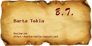 Barta Tekla névjegykártya
